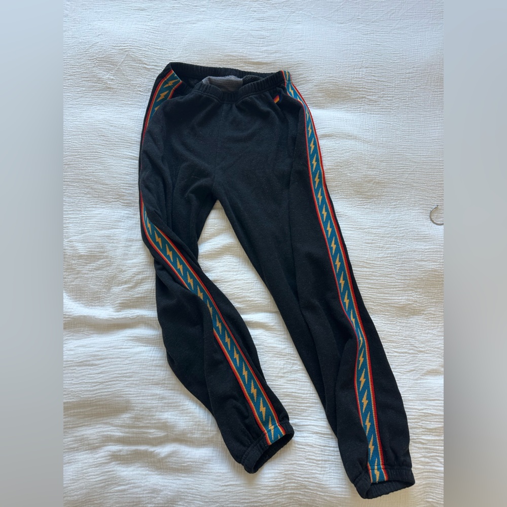 Aviator nation black bolt sweatpants